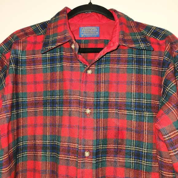 Vintage Pendleton Wool 1960's-Early 1970's Authentic Mac Lean Tartan Shirt Large - Picture 3 of 12